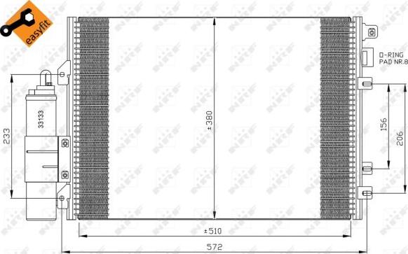 NRF 35967 - Condensator, climatizare aaoparts.ro