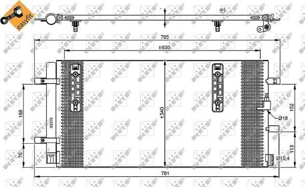 NRF 35916 - Condensator, climatizare aaoparts.ro