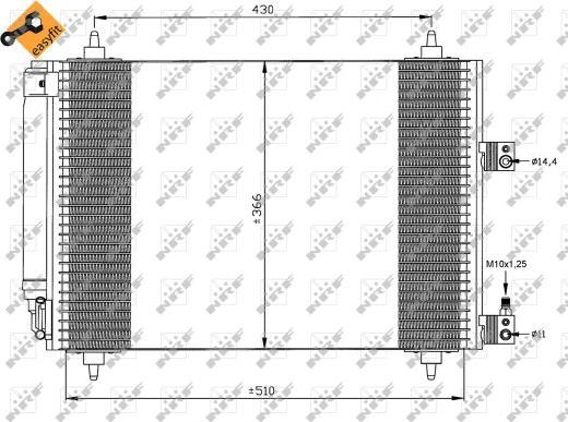 NRF 35443 - Condensator, climatizare aaoparts.ro