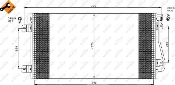 NRF 35484 - Condensator, climatizare aaoparts.ro