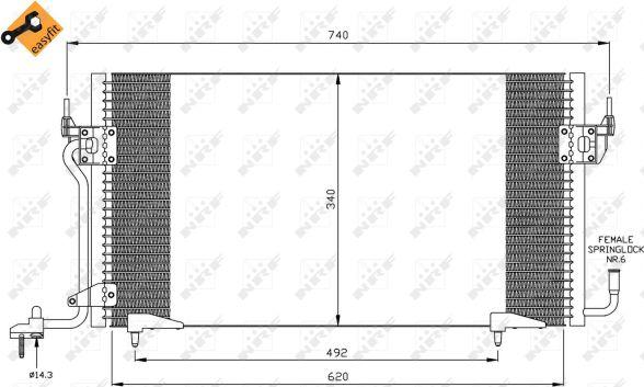 NRF 35439 - Condensator, climatizare aaoparts.ro