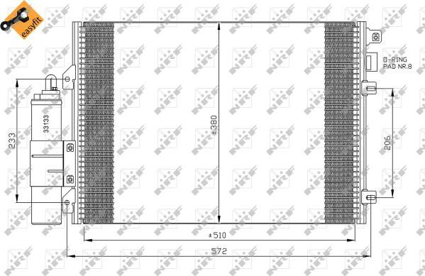 NRF 35430 - Condensator, climatizare aaoparts.ro