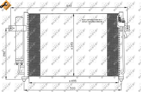 NRF  35475 - Condensator, climatizare aaoparts.ro