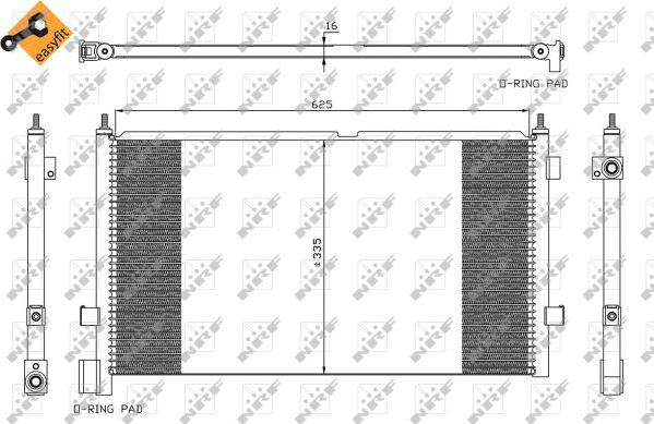 NRF 35591 - Condensator, climatizare aaoparts.ro