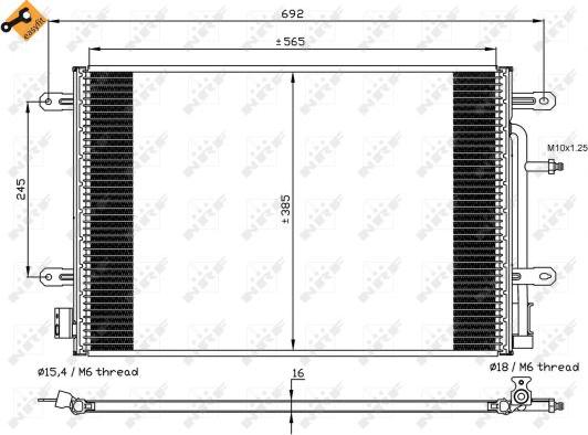 NRF 35560 - Condensator, climatizare aaoparts.ro