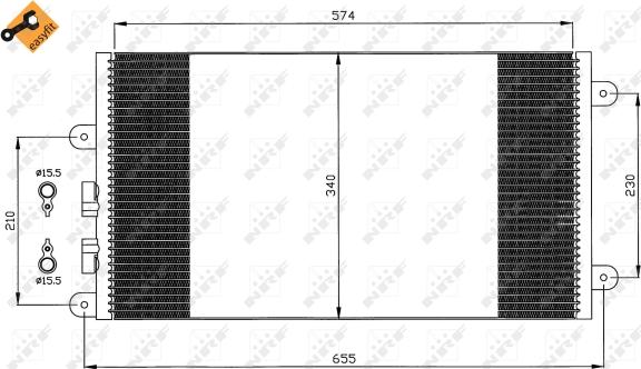 NRF 35532 - Condensator, climatizare aaoparts.ro