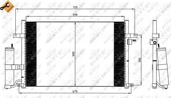 NRF  35573 - Condensator, climatizare aaoparts.ro