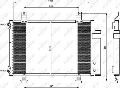 NRF 35645 - Condensator, climatizare aaoparts.ro