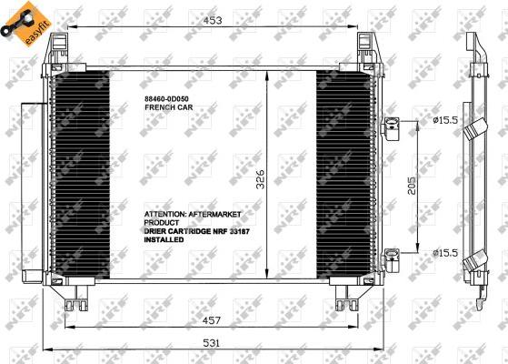 NRF 35653 - Condensator, climatizare aaoparts.ro