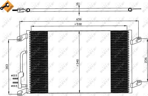 NRF 35615 - Condensator, climatizare aaoparts.ro