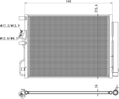 NRF 350501 - Condensator, climatizare aaoparts.ro