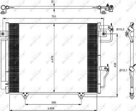 NRF 350049 - Condensator, climatizare aaoparts.ro