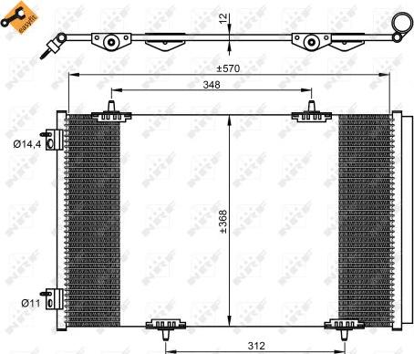 NRF 350066 - Condensator, climatizare aaoparts.ro