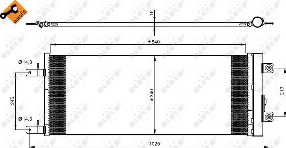 NRF 350085 - Condensator, climatizare aaoparts.ro