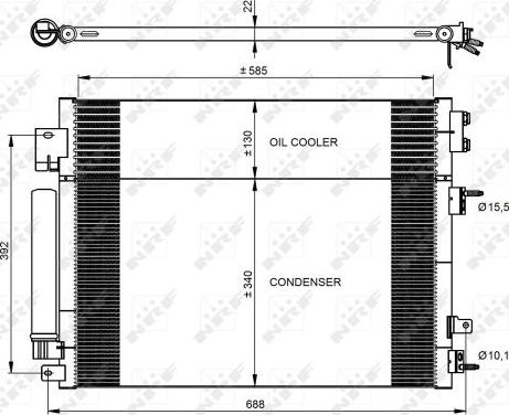 NRF 350088 - Condensator, climatizare aaoparts.ro