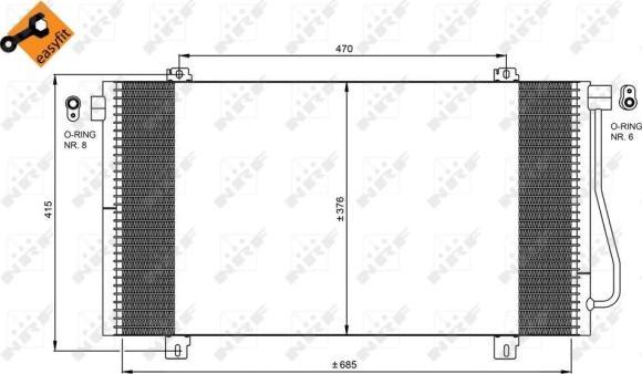 NRF 350030 - Condensator, climatizare aaoparts.ro