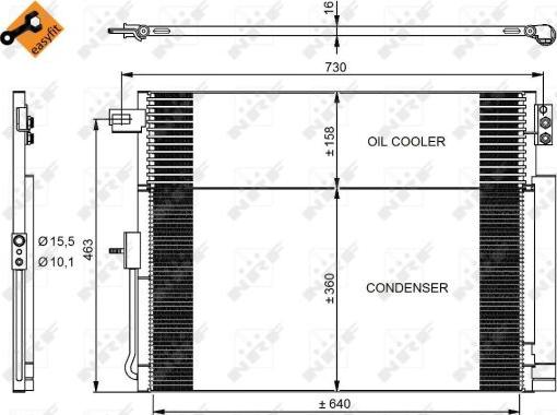 NRF 350038 - Condensator, climatizare aaoparts.ro