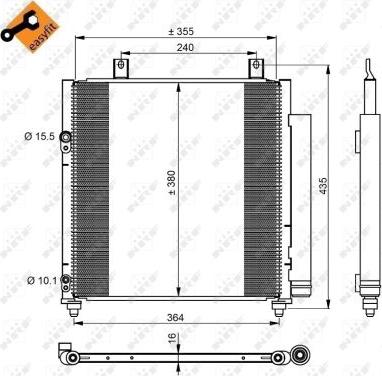 NRF 350221 - Condensator, climatizare aaoparts.ro