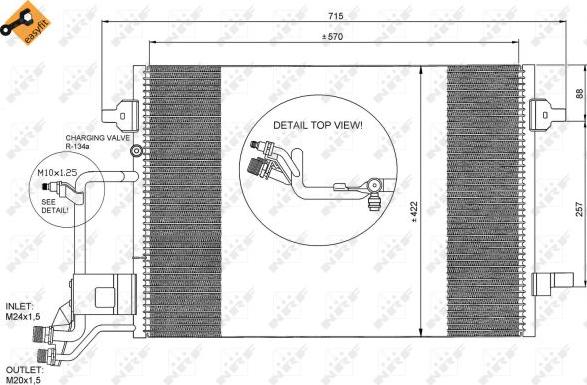 NRF 35199 - Condensator, climatizare aaoparts.ro