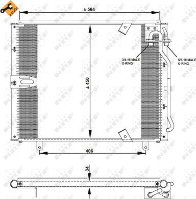 NRF 35132 - Condensator, climatizare aaoparts.ro