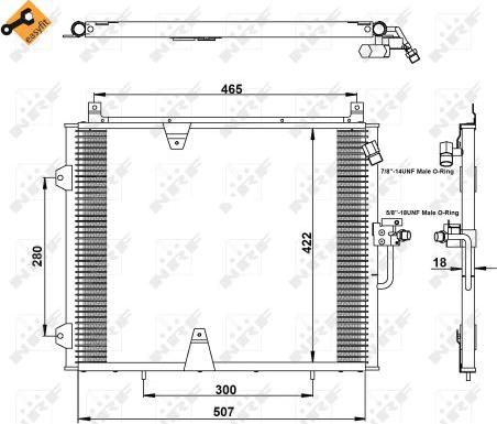 NRF 35129 - Condensator, climatizare aaoparts.ro