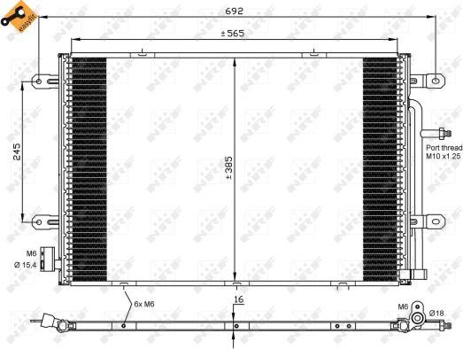 NRF 35841 - Condensator, climatizare aaoparts.ro