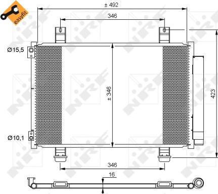 NRF 35854 - Condensator, climatizare aaoparts.ro