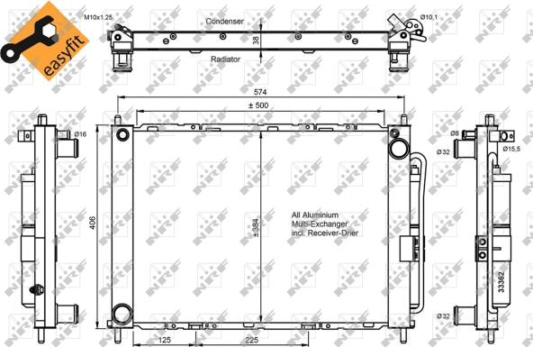 NRF 35886 - Condensator, climatizare aaoparts.ro