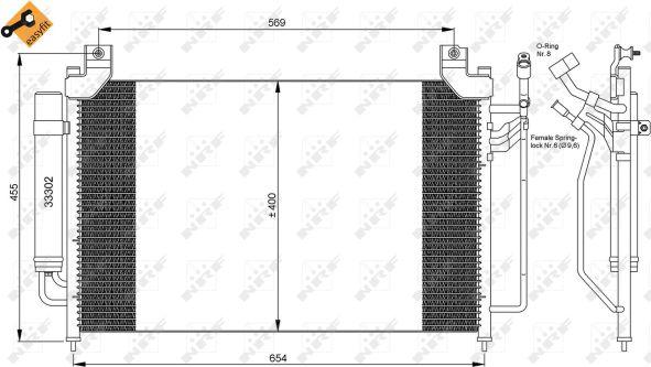 NRF 35881 - Condensator, climatizare aaoparts.ro