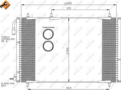 NRF 35836 - Condensator, climatizare aaoparts.ro