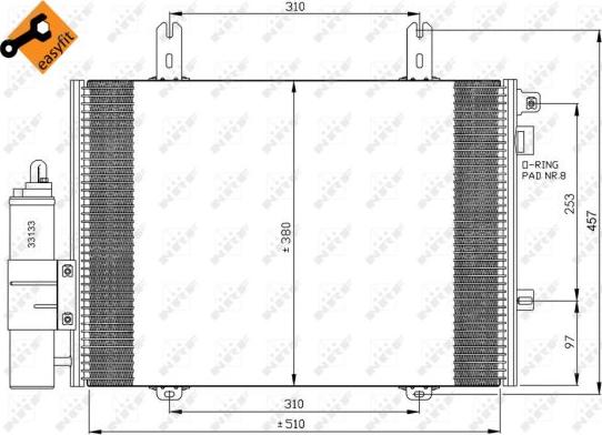 NRF 35353 - Condensator, climatizare aaoparts.ro