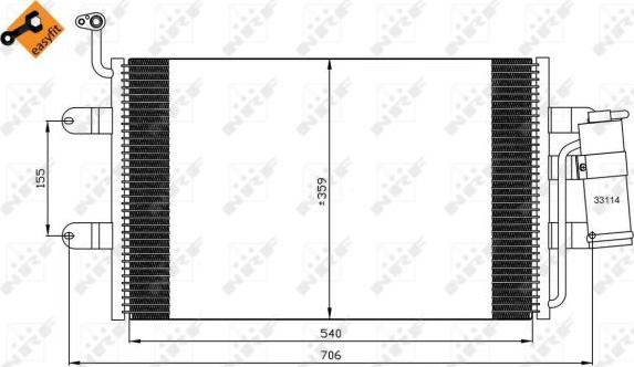 NRF 35338 - Condensator, climatizare aaoparts.ro