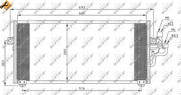 NRF 35268 - Condensator, climatizare aaoparts.ro