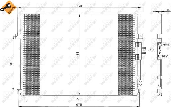 NRF 35275 - Condensator, climatizare aaoparts.ro