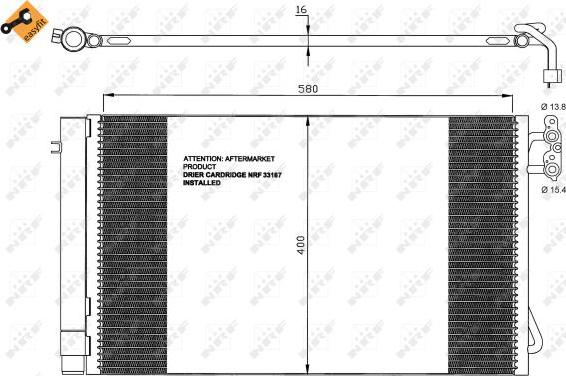 NRF 35743 - Condensator, climatizare aaoparts.ro