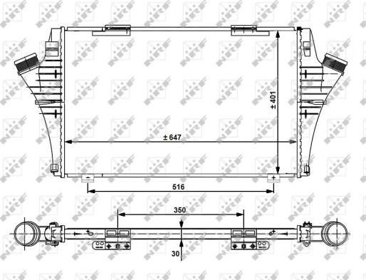 NRF 30480 - Intercooler, compresor aaoparts.ro