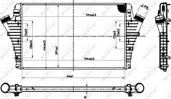 NRF 30475 - Intercooler, compresor aaoparts.ro