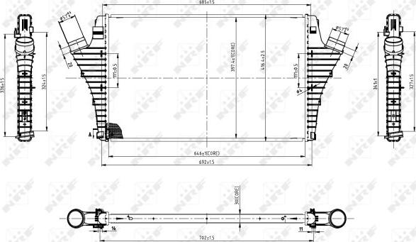 NRF 30858 - Intercooler, compresor aaoparts.ro