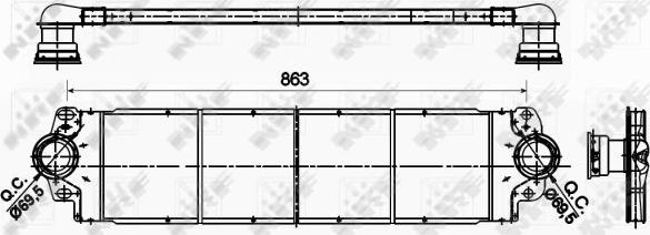 NRF 30354 - Intercooler, compresor aaoparts.ro