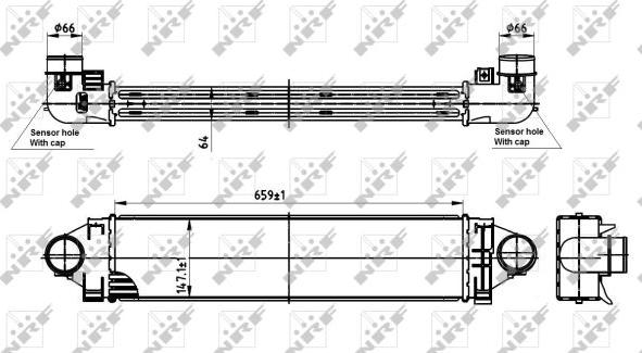 NRF 30304 - Intercooler, compresor aaoparts.ro