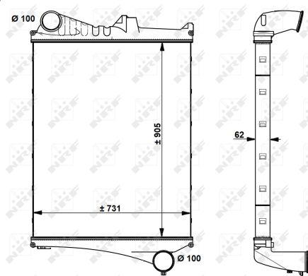 NRF 30225 - Intercooler, compresor aaoparts.ro