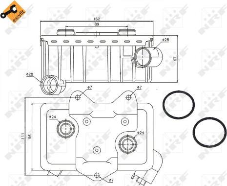 NRF 31181 - Radiator ulei, ulei motor aaoparts.ro