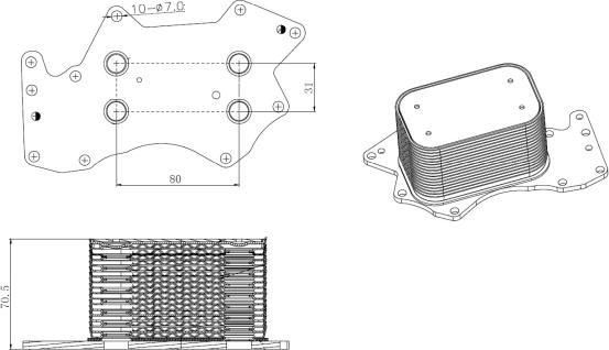 NRF 31816 - Radiator ulei, ulei motor aaoparts.ro