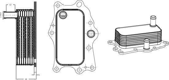 NRF 31818 - Radiator ulei, ulei motor aaoparts.ro