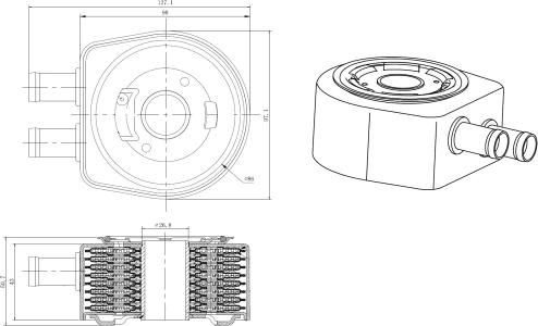 NRF 31834 - Radiator ulei, ulei motor aaoparts.ro