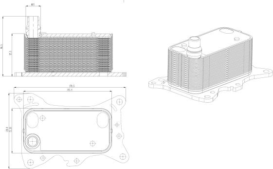 NRF 31835 - Radiator ulei, ulei motor aaoparts.ro