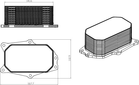 NRF 31825 - Radiator ulei, ulei motor aaoparts.ro