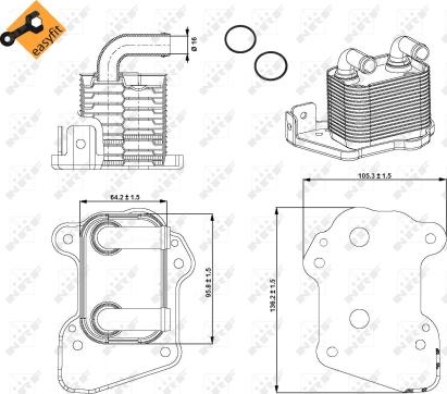 NRF 31345 - Radiator ulei, ulei motor aaoparts.ro