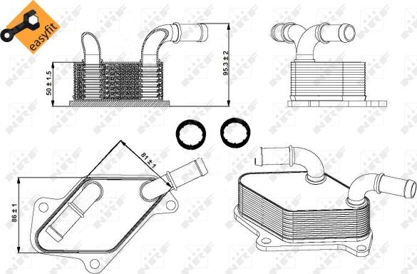 NRF 31346 - Radiator ulei, ulei motor aaoparts.ro