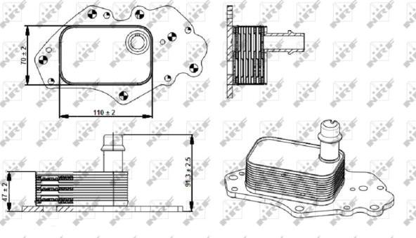 NRF 31347 - Radiator ulei, ulei motor aaoparts.ro